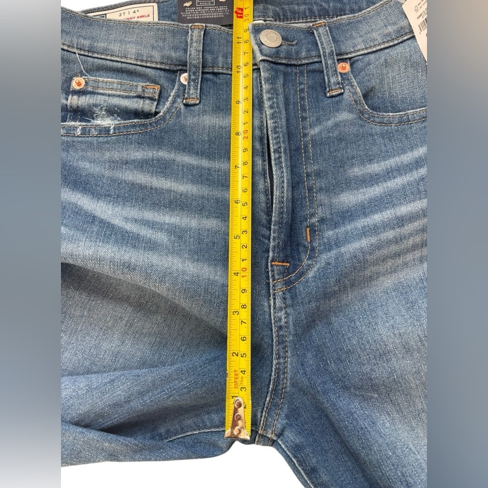 New! Gap Sky High True Skinny Ankle Jeans Distressed Size 27/4 - Picture 8 of 11